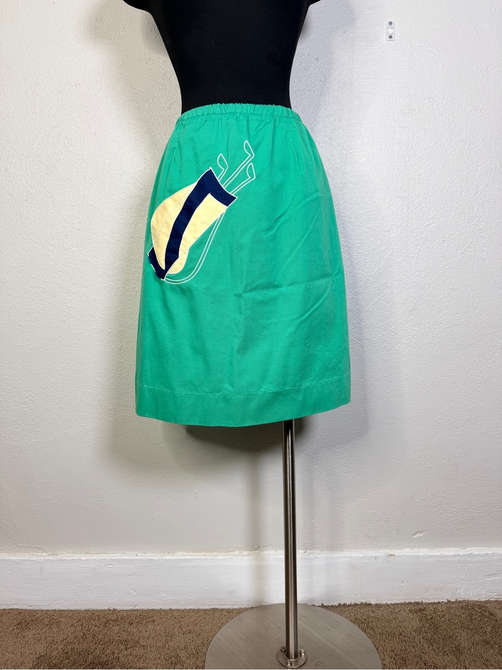 Vintage 1970s handmade Golf Appliqué Skirt